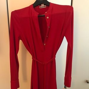 Red Calvin Klein Jersey Dress